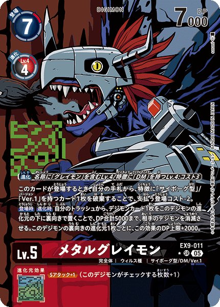 画像1: メタルグレイモン【SR★】《赤黒》 (1)